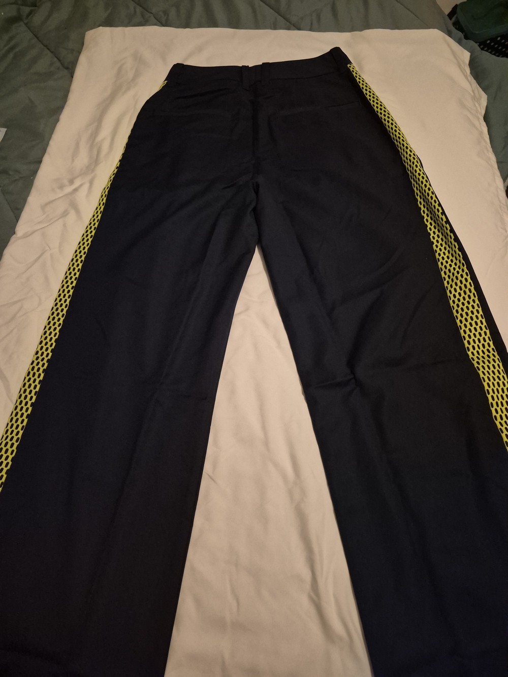 ✨️WILDFANG Navy Blazer & Trouser Set Neon Mesh Stripe Suit NWT Size Small/0✨️ - Picture 4 of 7